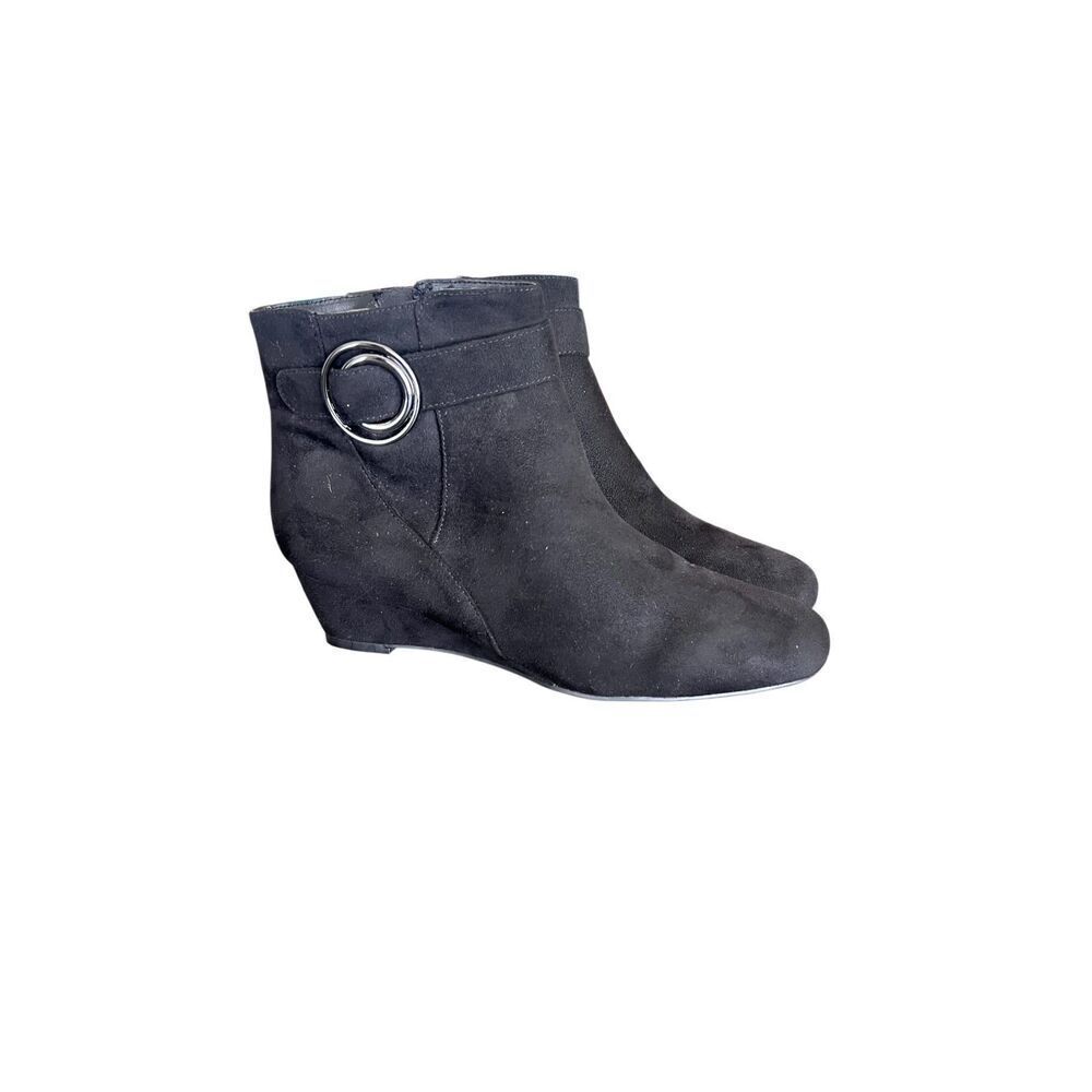 East 5Th Black Zip-Up Memory foam Ankle Boots Booties size 6